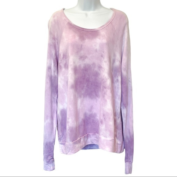 SUNDRY Tie Dye Long Sleeve Oversized Crewneck Sweatshirt - Size 3 / Large - Picture 3 of 8